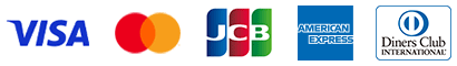 VISA、MASTER、JCB、American Express、Diners Club